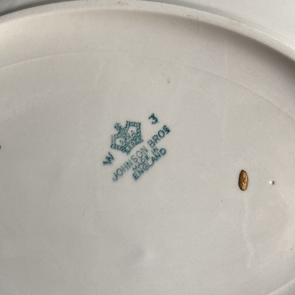 Antique 1910’s Johnson Brothers JB519 Platter Old English Ironstone England Rare - Picture 10 of 10